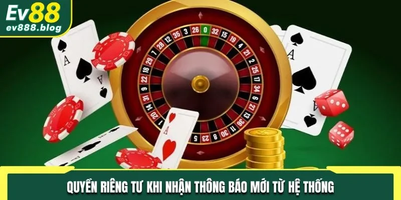 Quyền riêng tư khi nhận thông báo mới từ hệ thống