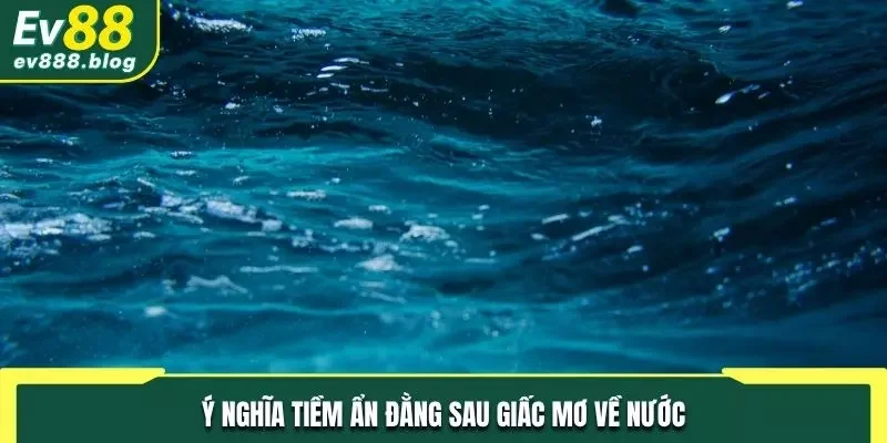 Ý nghĩa tiềm ẩn đằng sau khi chiêm bao về nước